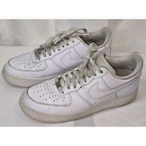 Nike Air Force 1 Low Sneaker White On‎ White Shoes Mens Size 8 CW2288-111